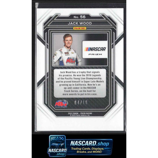 2023 Panini Prizm #56 Jack Wood Gold Prizm #/10 RC