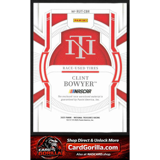 2024 Panini National Treasures Clint Bowyer Race Used Tires Holo Silver #/25