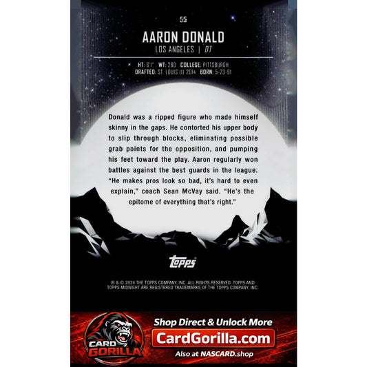 2024 Topps Midnight #55 Aaron Donald Midnight #/12
