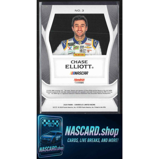 2020 Panini Chronicles #3 Chase Elliott Limited Autographs #/10