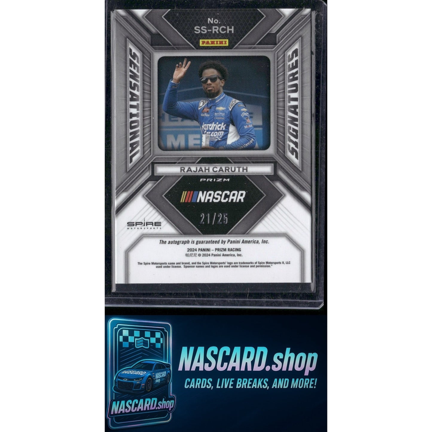2024 Panini Prizm #SS-RCH Rajah Caruth Sensational Signatures Mojo #/25 - Card Gorilla