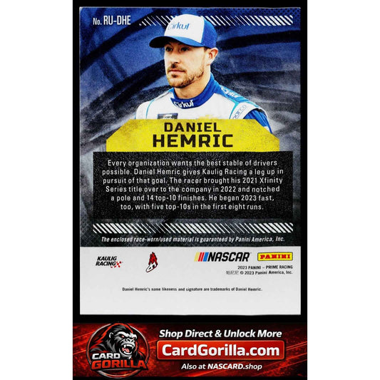 2023 Panini Prime #RU-DHE Daniel Hemric Race Used Firesuits Holo Gold #/25