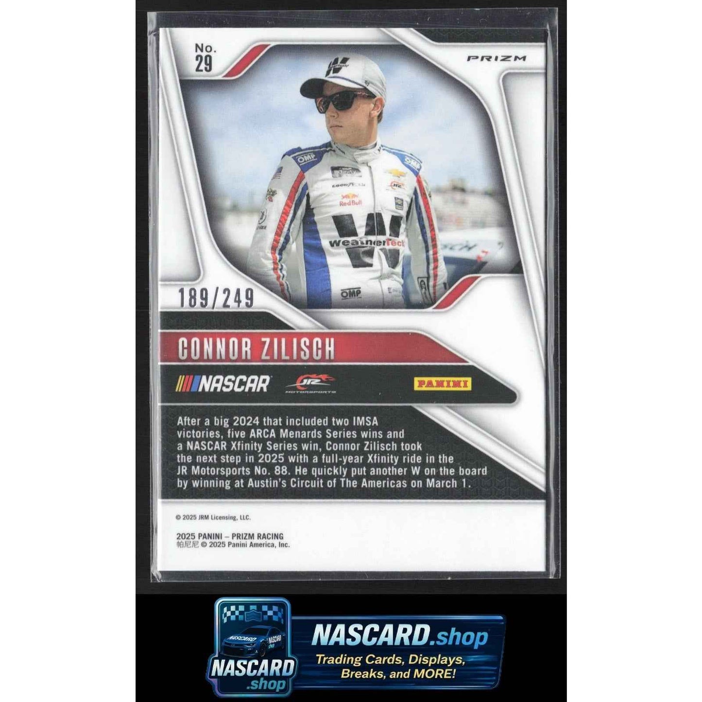 2025 Panini Prizm #29 Connor Zilisch Red #/249