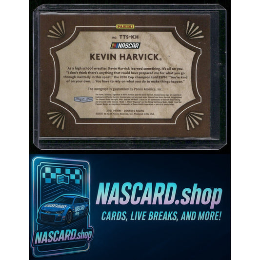 2021 Donruss #TTS-KH Kevin Harvick Timeless Treasures Signatures Red #/99
