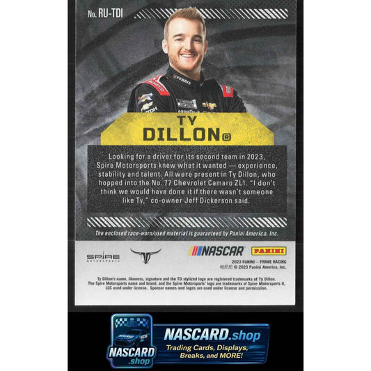 2023 Panini Prime #RU-TDI Ty Dillon Race Used Firesuits #/99