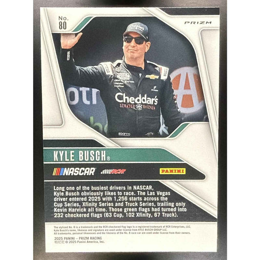 2025 Panini Prizm NASCAR Kyle Busch #80 Silver Prizms