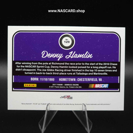 2017 Panini Donruss NASCAR Buy Back Autograph #120 Denny Hamlin /5 - NASCARD.shop