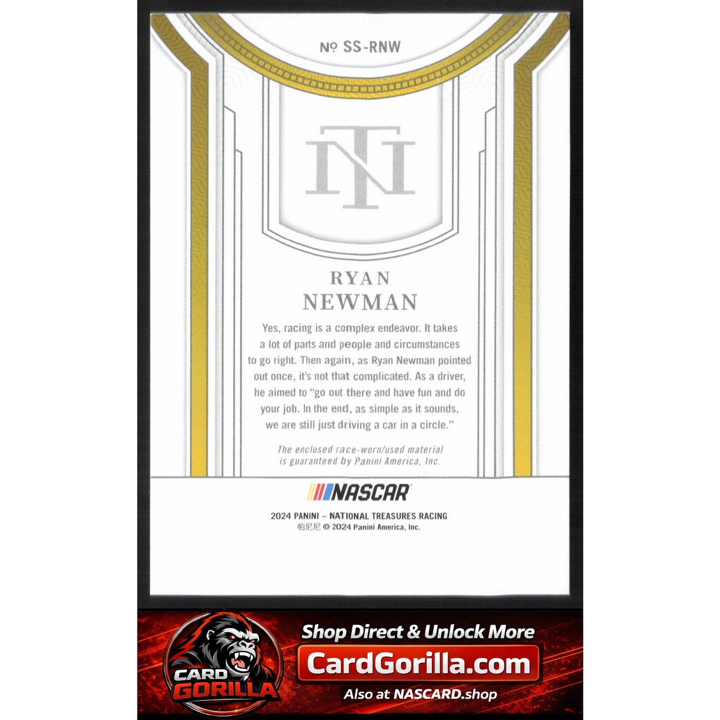 2024 Panini National Treasures #SS-RNW Ryan Newman Silhouettes #/99