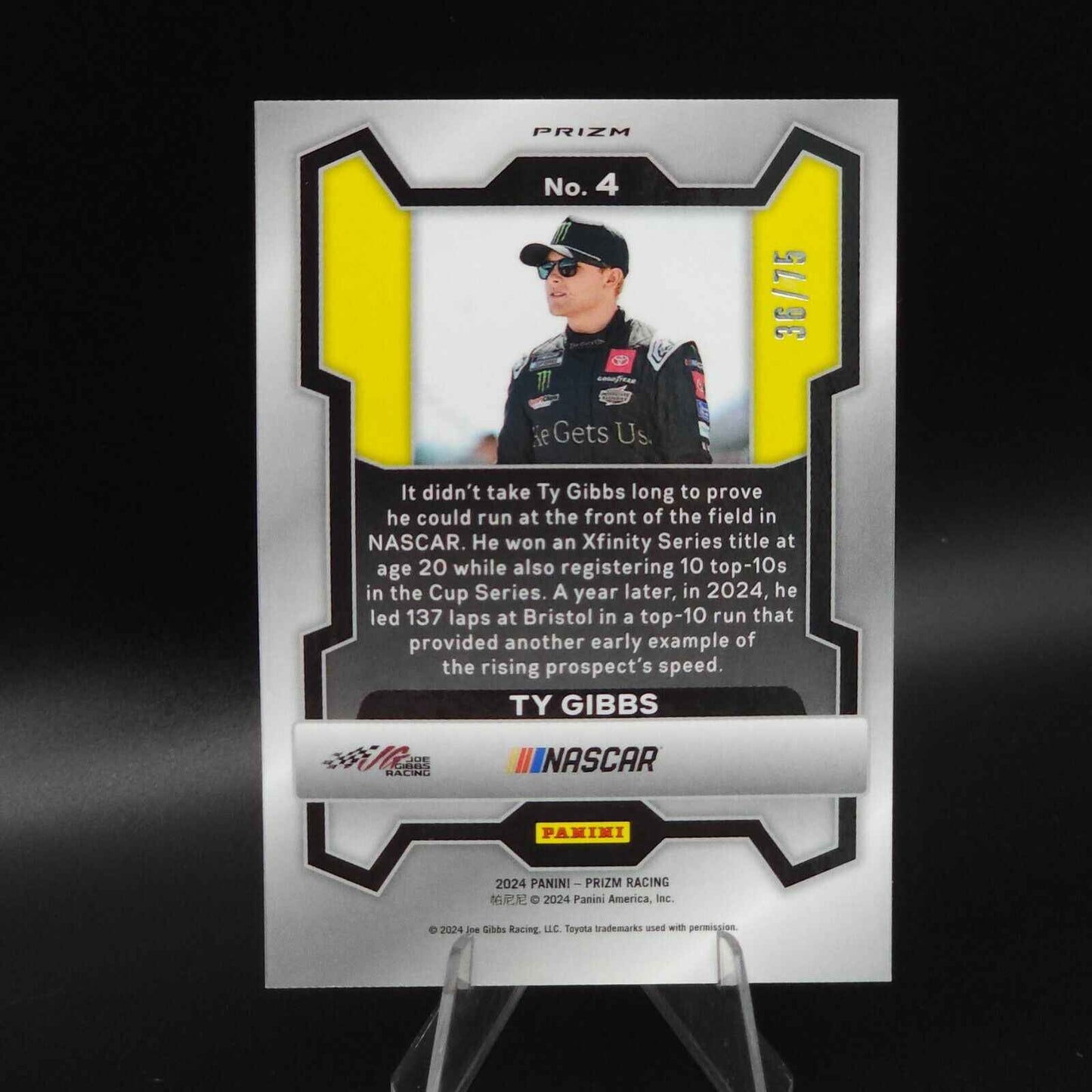 2024 Panini Prizm Racing Blue Pulsar #4 Ty Gibbs /75 - NASCARD.shop