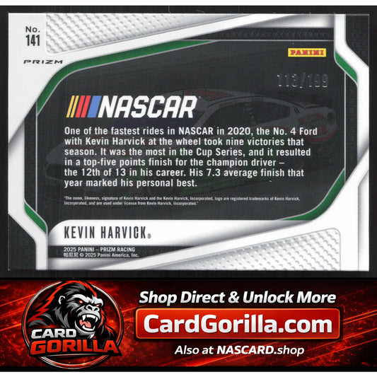 2025 Panini Prizm #141 Kevin Harvick Blue #/199