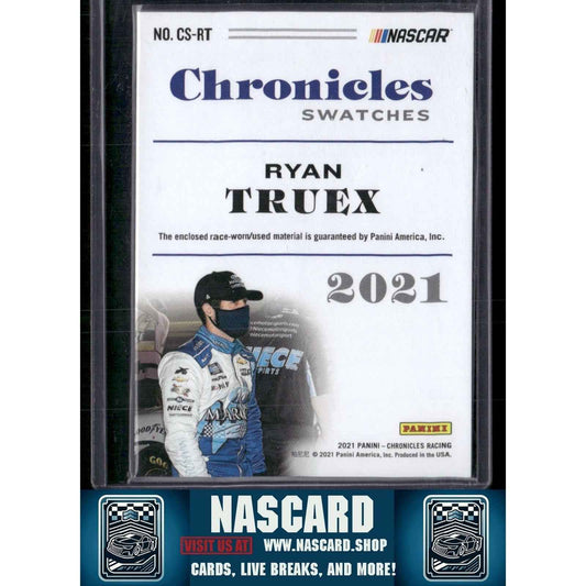 2021 Panini Chronicles #CS-RT Ryan Truex Chronicles Swatches Red