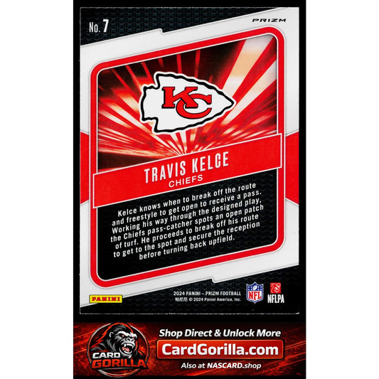 2024 Panini Prizm #7 Travis Kelce Hype Silver Prizm