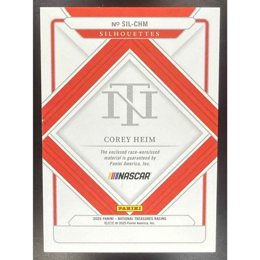 2025 Panini National Treasures Corey Heim #7 Silhouettes 53/75 MEM