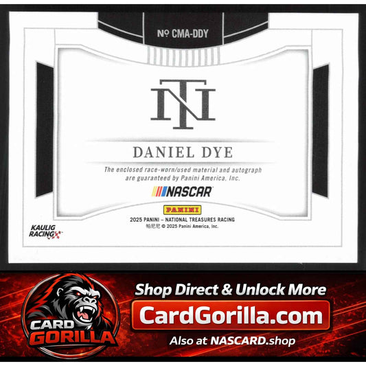 2025 Panini National Treasures #CMA-DDY Daniel Dye Colossal Material Auto #/99