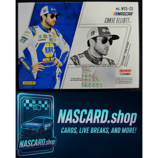 2019 Panini Prime Chase Elliott NASCAR Shadowbox Signatures Car Number #/25