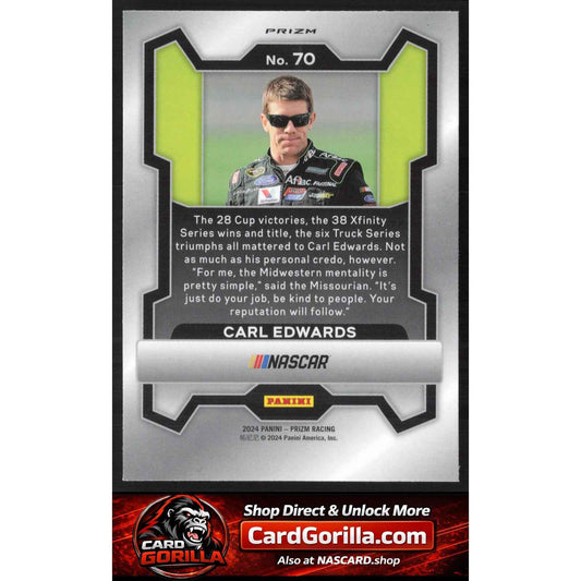2024 Panini Prizm #70 Carl Edwards White Sparkle
