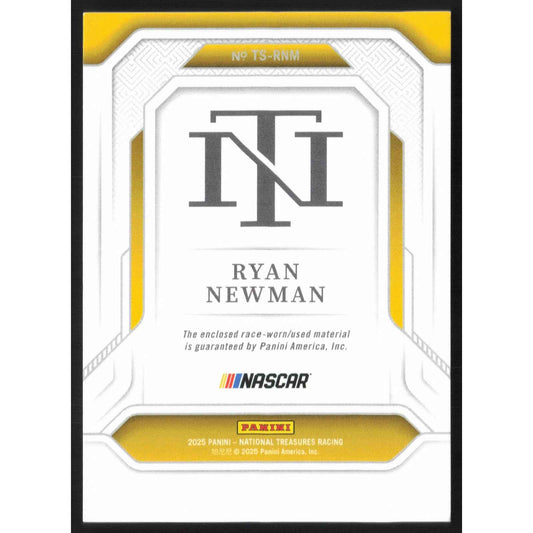 2025 Panini National Treasures #TS-RNM Ryan Newman Treasured Swatches #/75
