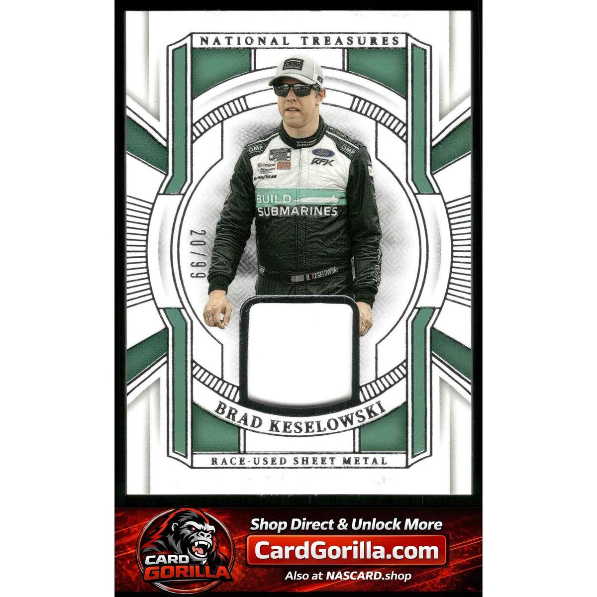 2025 Panini National Treasures Brad Keselowski Race Used Sheet Metal #/99