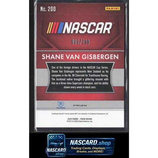 2025 Panini Prizm #200 Shane Van Gisbergen Pulsar #/299