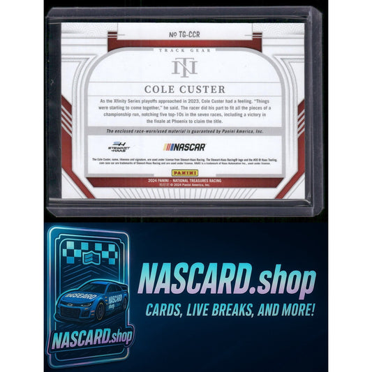 2024 Panini National Treasures #TG-CCR Cole Custer Track Gear #/99