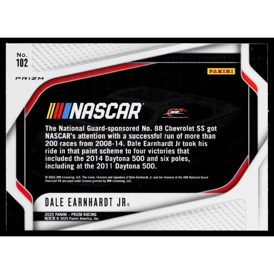 2025 Panini Prizm #102 Dale Earnhardt Jr White Sparkle