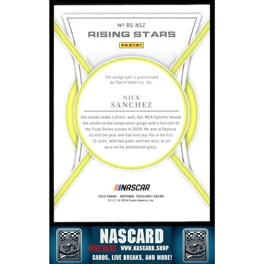 2024 Panini National Treasures Rising Stars Holo Silver Nick Sanchez 02/25