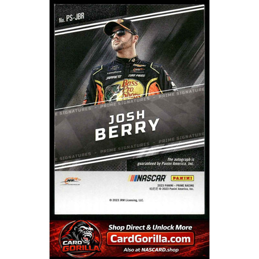 2023 Panini Prime #PS-JBR Josh Berry Prime Signatures Red #/50
