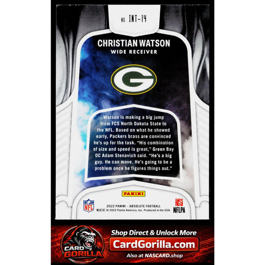 2022 Panini Absolute #INT-14 Christian Watson Introductions