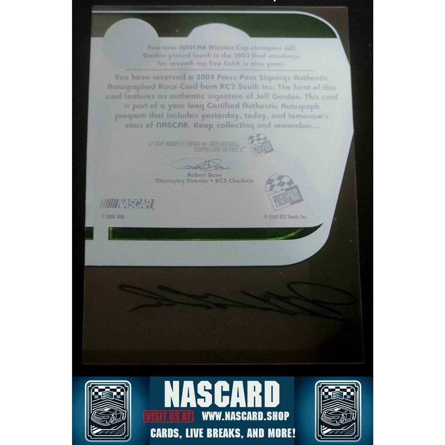 2004 Press Pass Signings Vault Authentic Autograph Jeff Gordon (AU)