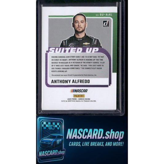 2025 Donruss #SU-AAL Anthony Alfredo Suited Up Swatches - NASCARD.shop