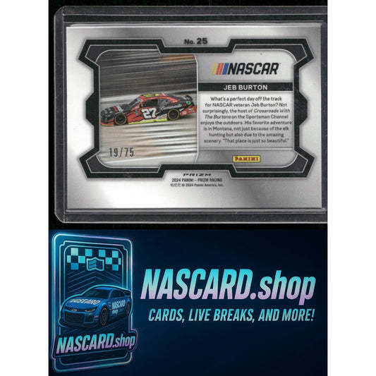 2024 Panini Prizm #25 Jeb Burton Checkered Flag #/75