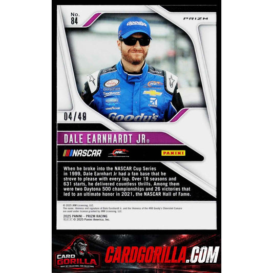 2025 Panini Prizm #84 Dale Earnhardt Jr Carolina Blue #/49