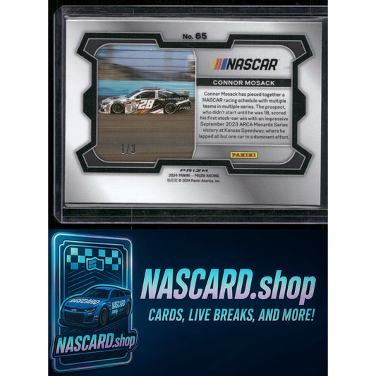 2024 Panini Prizm #65 Connor Mosack Gold Shimmer #/3 RC