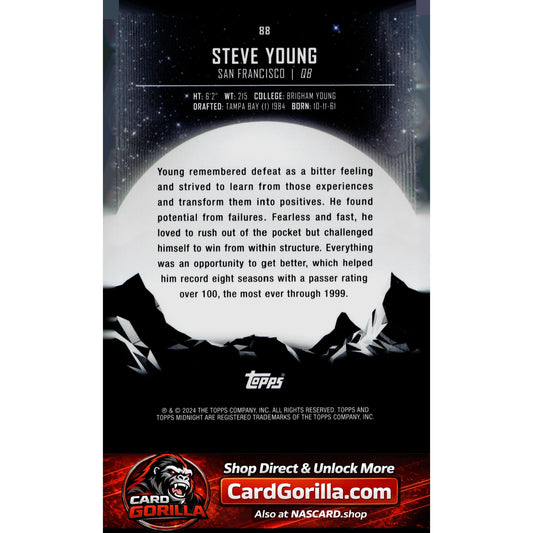 2024 Topps Midnight #88 Steve Young Morning #/149