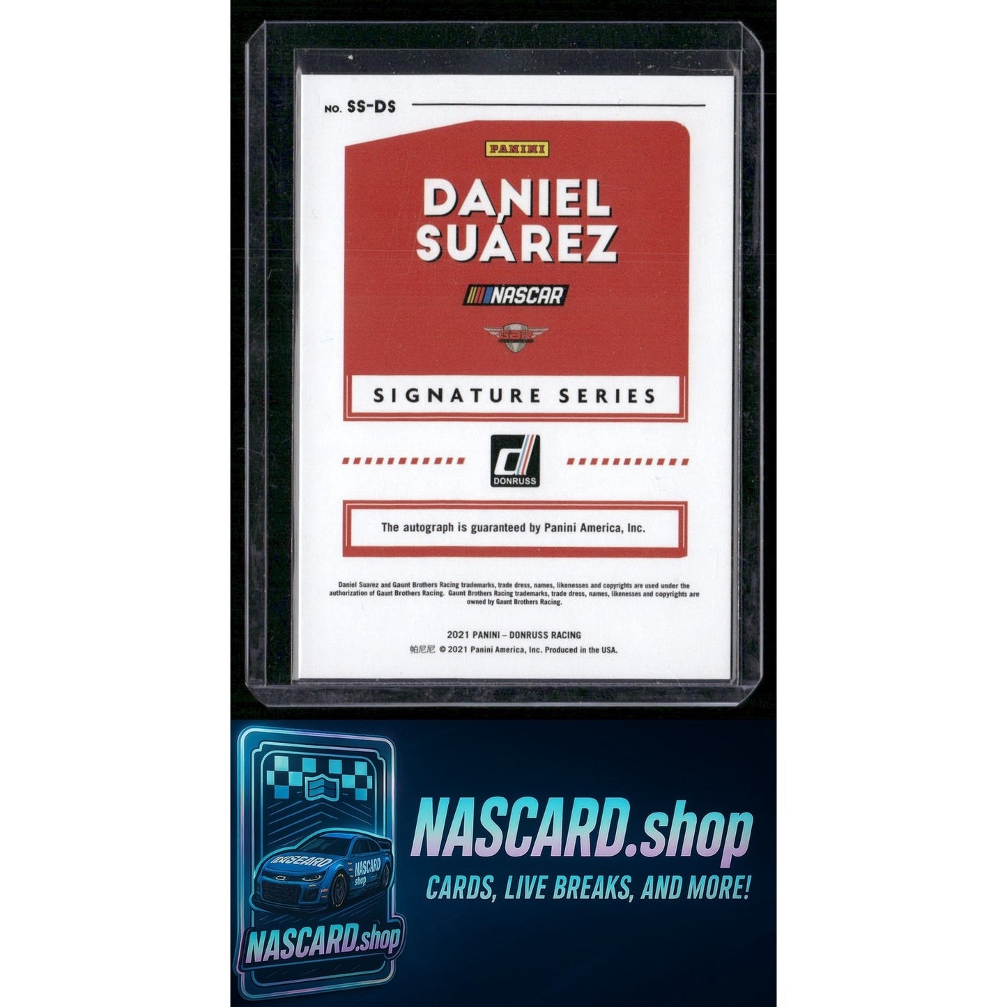 2021 Donruss #SS-DS Daniel Suarez Signature Series Red #/99
