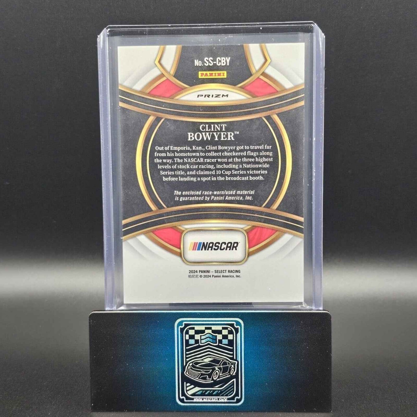2024 Panini Select - Selective Swatches #SS-CBY Clint Bowyer (MEM) - NASCARD.shop
