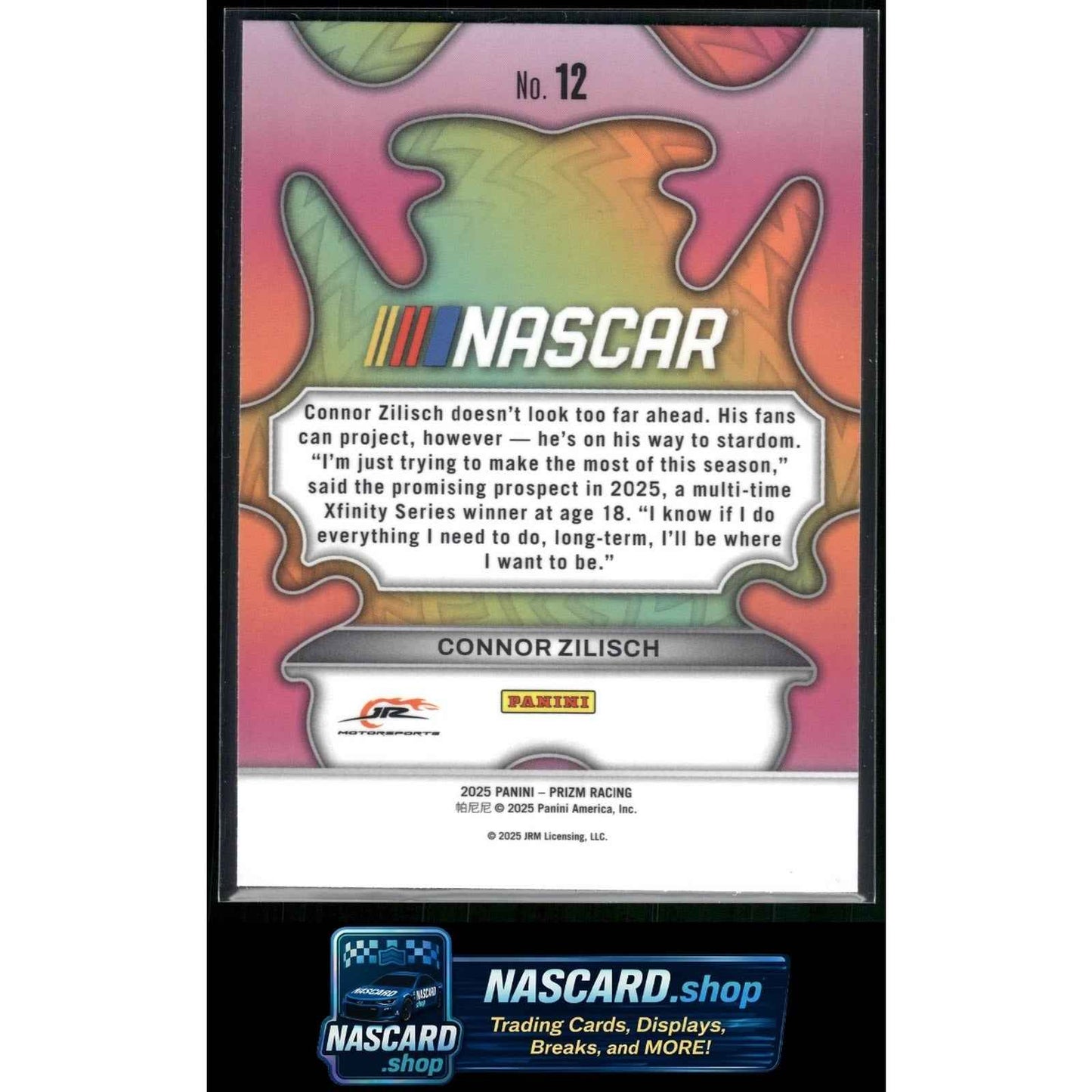 2025 Panini Prizm #12 Connor Zilisch Groovy