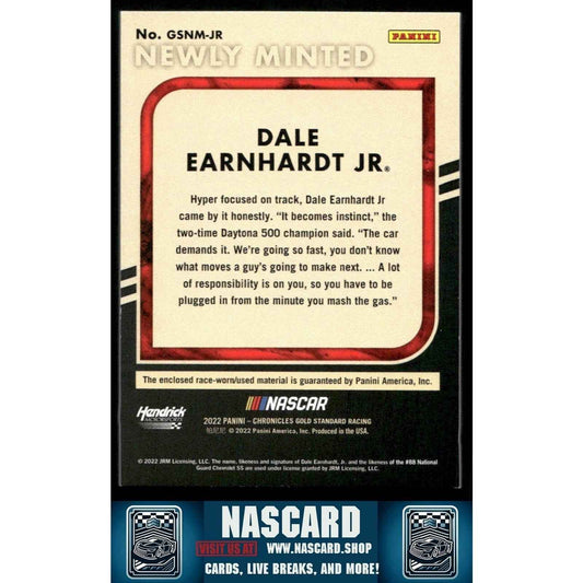 2022 Chronicles Gold Standard Newly Minted Holo Gold Dale Earnhardt Jr. 1/5 - NASCARD.shop