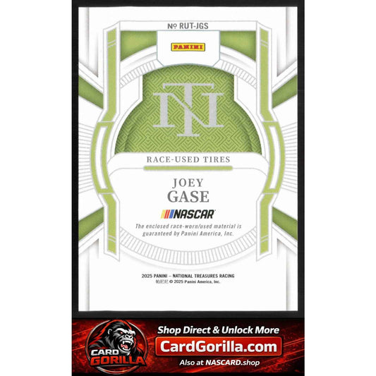 2025 Panini National Treasures #RUT-JGS Joey Gase Race Used Tires #/99