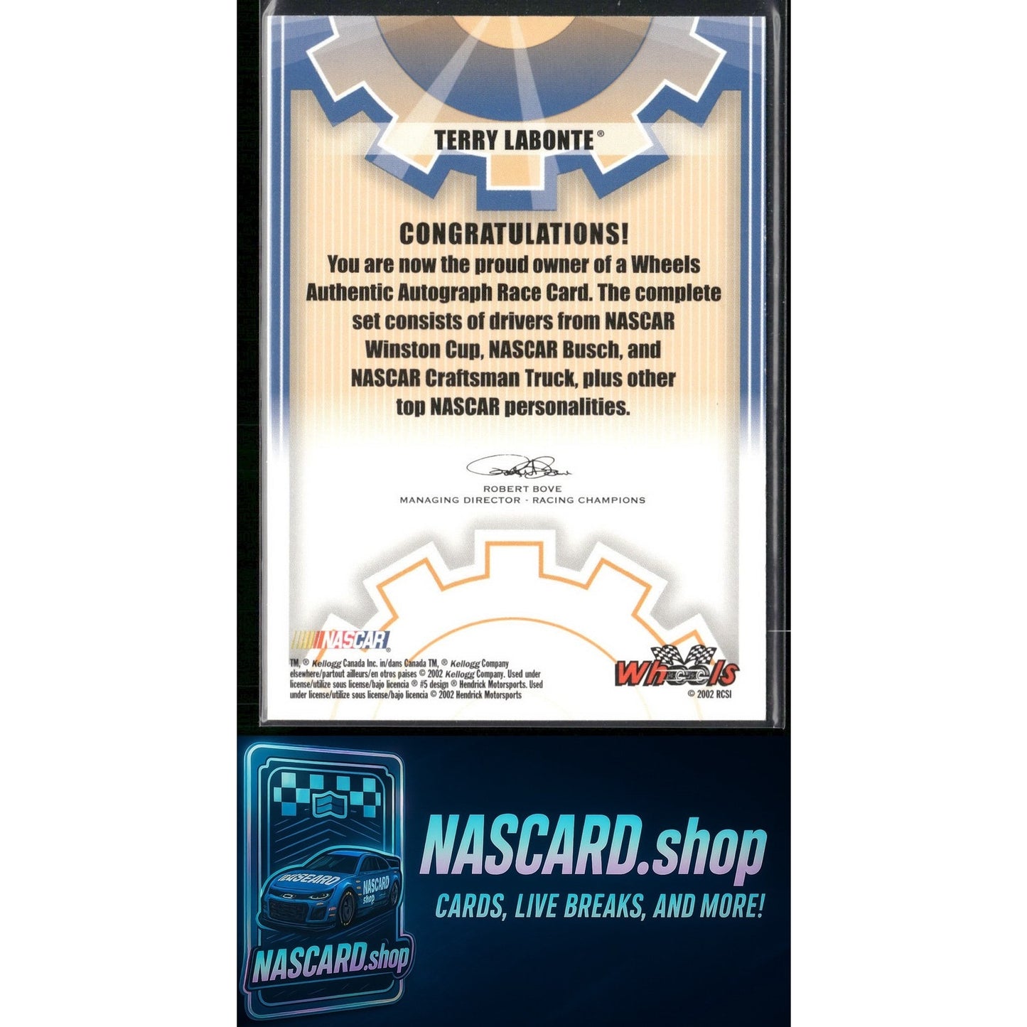2003 Wheels High Gear Terry Labonte Autographs - NASCARD.shop