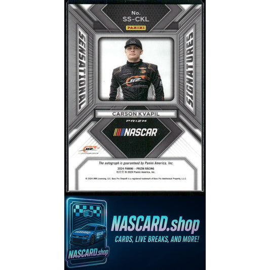 2024 Panini Prizm #SS-CKL Carson Kvapil Sensational Signatures RC