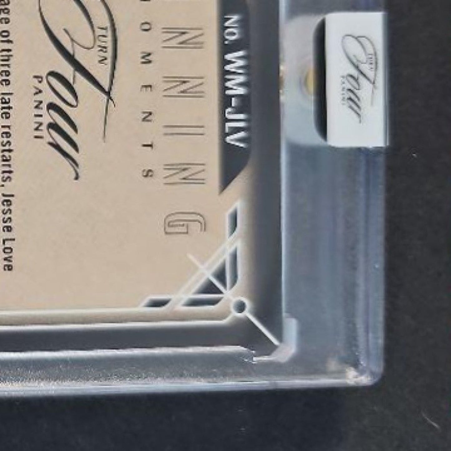 2026 Panini Turn Four Racing Jesse Love #18 Winning Moments Black FOTL /6 Auto