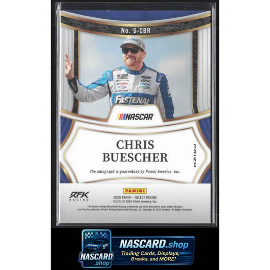 2025 Panini Select #S-CBR Chris Buescher Signatures