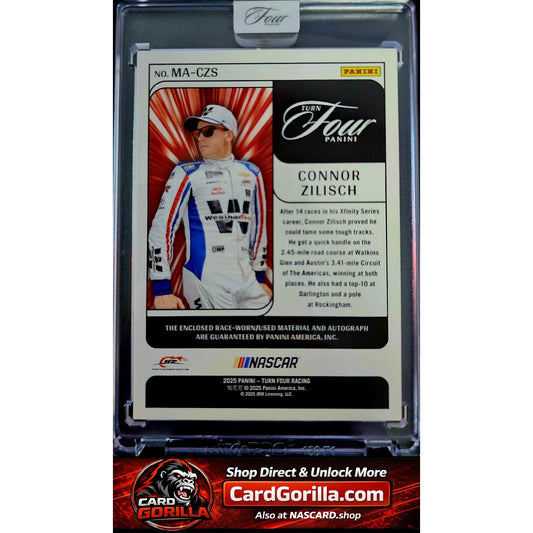 2025 Panini Turn Four #MA-CZS Connor Zilisch Memorabilia Autographs Blue #/49 RC