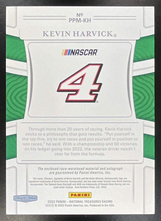 2022 Panini National Treasures Kevin Harvick #PPM-KH Premium Patches Midnight /3