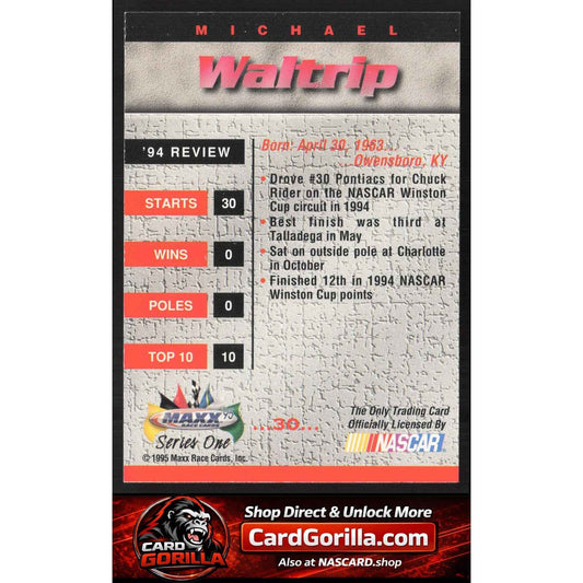 1995 Maxx #30 Michael Waltrip Autographs