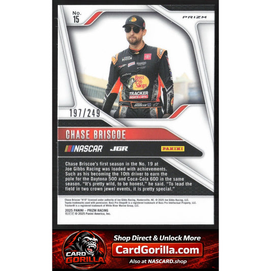 2025 Panini Prizm #15 Chase Briscoe Red #/249
