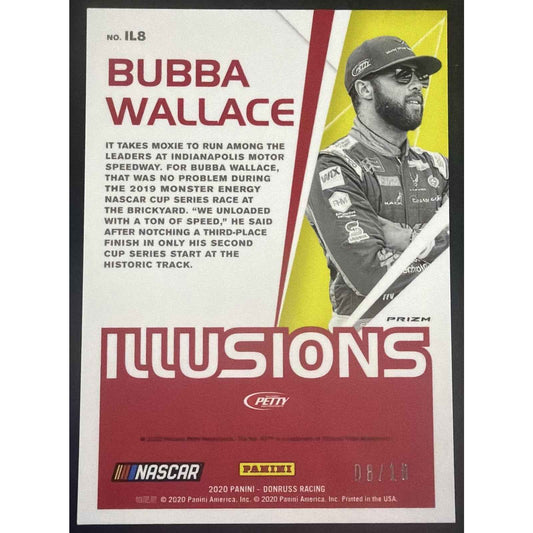 2020 Panini Donruss Bubba Wallace #IL8 Optic Illusions Gold /10