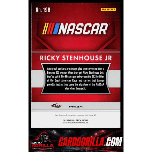 2025 Panini Prizm #198 Ricky Stenhouse Jr White Sparkle