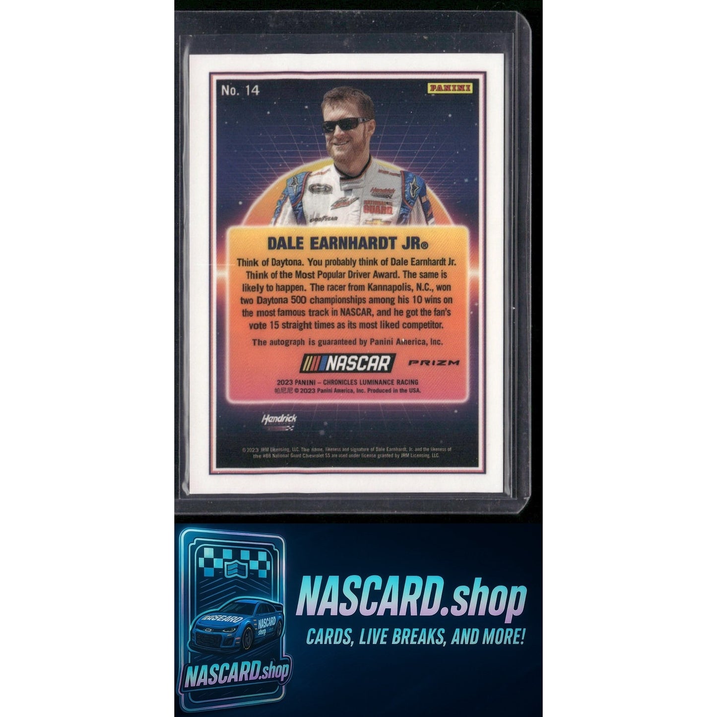 2023 Panini Chronicles #14 Dale Earnhardt Jr Overdrive Autographs - Card Gorilla